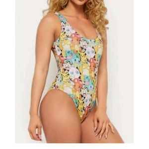 Pokemon Print One Piece Swimsuit/Bodysuit Size Small